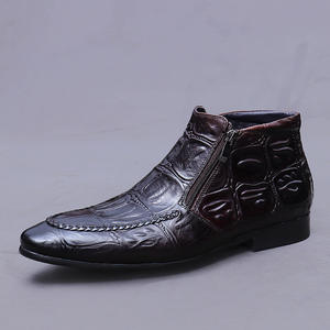 Nouvelles chaussures en cuir pour hommes à rayures, élégantes et luxueuses, chaussures habillées sur mesure, fabrication artisanale, bottes en cuir pour hommes en gros - Product Image 6