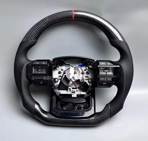 พวงมาลัยคาร์บอนหุ้มหนังครึ่งวงแบบ <span class=keywords><strong>GR</strong></span> Style สำหรับรถยนต์โตโยต้า โคโรลล่า ฟอร์จูนเนอร์ อัลติส เอฟเจ แลนด์ ครุยเซอร์ แอลซี200 300 วีทซ์ ซีอาร์ ทาโคมา - Product Image 4