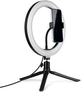Aro de Luz LED de Tendencia para Transmisiones en Vivo, Maquillaje y Selfies, con Soporte para Teléfono, Multitamaño de 6-14 Pulgadas, Pantalla de Temperatura, ABS, 12 Meses de Garantía - Product Image 2