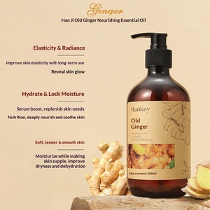 Huile Essentielle Nourrissante au Gingembre et à l'Armoise Hanji 500ml – Huile de Massage Visage et Corps SAP <span class=keywords><strong>Tuina</strong></span> Adoucissante et Hydratante à Base de Plantes - Product Image 3