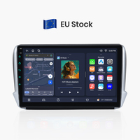 Junsun EU Stock Reproductor de DVD para Auto con Carplay Inalámbrico y Android Auto para Peugeot 208 2008 2013-2019, Radio Multimedia, Sistema de Navegación GPS