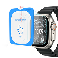 Protection d'écran en verre trempé 2.5D anti-rayures à couverture intégrale pour Apple Watch Ultra 1 2 3 49mm, installation facile