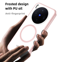 Étui magnétique mat antichoc de luxe pour Vivo X300 Ultra X300 Pro X300S V70, coque fine de protection anti-traces de doigts durable
