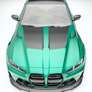 Kit carrosserie en fibre de carbone sèche pour BMW G81 M3 Touring, comprenant lèvre avant, diffuseur, spoiler, jupes latérales et capot en fibre de carbone pour M3 Touring - Product Image 3