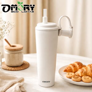OMORY 304 Magnetic Frosted Insulation Cup 900ml Double Wall Vacuum <b>Hot</b> & Cold Leak-Proof Portable Sports Bottle -White - Product Image 3