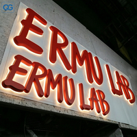 Letrero LED 3D Personalizado Directo de Fábrica, Letras Brillantes de Metal y Acrílico para Exteriores, Tiendas, Cafés, Oficinas, Vestíbulos, Logotipos Publicitarios