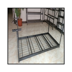 철사 decking 선반을 가진 조정가능한 천장 벽돌쌓기 체계 까만 벽 선반 머리 위 차고 저장 선반 - Product Image 6