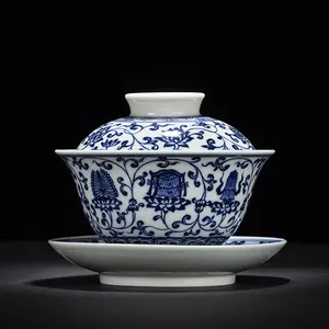 Ethnischer Stil China Marke Blau und Weiß Porzellan produkte Handgemaltes Design Single Zum Verkauf Haushalt Täglich gebrauchte Tee tasse