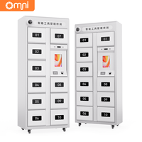 Caja Electrónica Inteligente para Equipaje con Huella Dactilar, Almacenamiento Inteligente con Código de Acceso las 24 Horas, Casillero Inteligente para Gestión de Herramientas