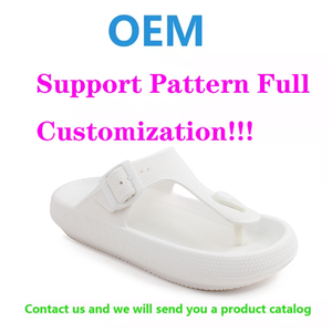 Chanclas de suela gruesa de EVA Pu <span class=keywords><strong>para</strong></span> mujer, sandalias, chanclas personalizadas con logotipo, de verano, venta al por mayor - Product Image 2