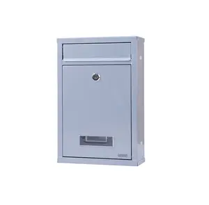 Modern açık toptan özel kare Metal posta kutusu kilitleme posta kutusu duvara monte açık konut evler için posta