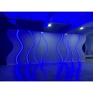 Bj240054 luckygoods tùy chỉnh vuông đám cưới trắng PVC ảnh nền RGB thay đổi màu sắc sân khấu PVC nền tường - Product Image 5