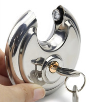 Cadenas de bonne qualité, étanche, à clé identique ou différente, 60 mm, en acier inoxydable, forme ronde, cadenas à disque