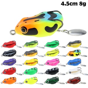 Leurre souple flottant en forme de <span class=keywords><strong>grenouille</strong></span>, tête de serpent, <span class=keywords><strong>grenouille</strong></span> souple avec cuillère, 45 mm, 8,5 g, <span class=keywords><strong>grenouille</strong></span> en caoutchouc artificielle, leurre de pêche - Product Image 1