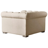 Mobilier d'intérieur classique Rembourrage de cadre en bois dur Salon de luxe Chaise de canapé moderne avec siège tufté