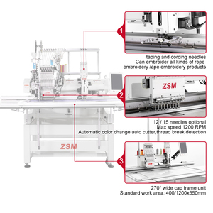 Eénkopsige pailletten-borduurmachine, geautomatiseerde borduurmachine voor thuisgebruik, nieuwe motor en tandwiel - Product Image 3