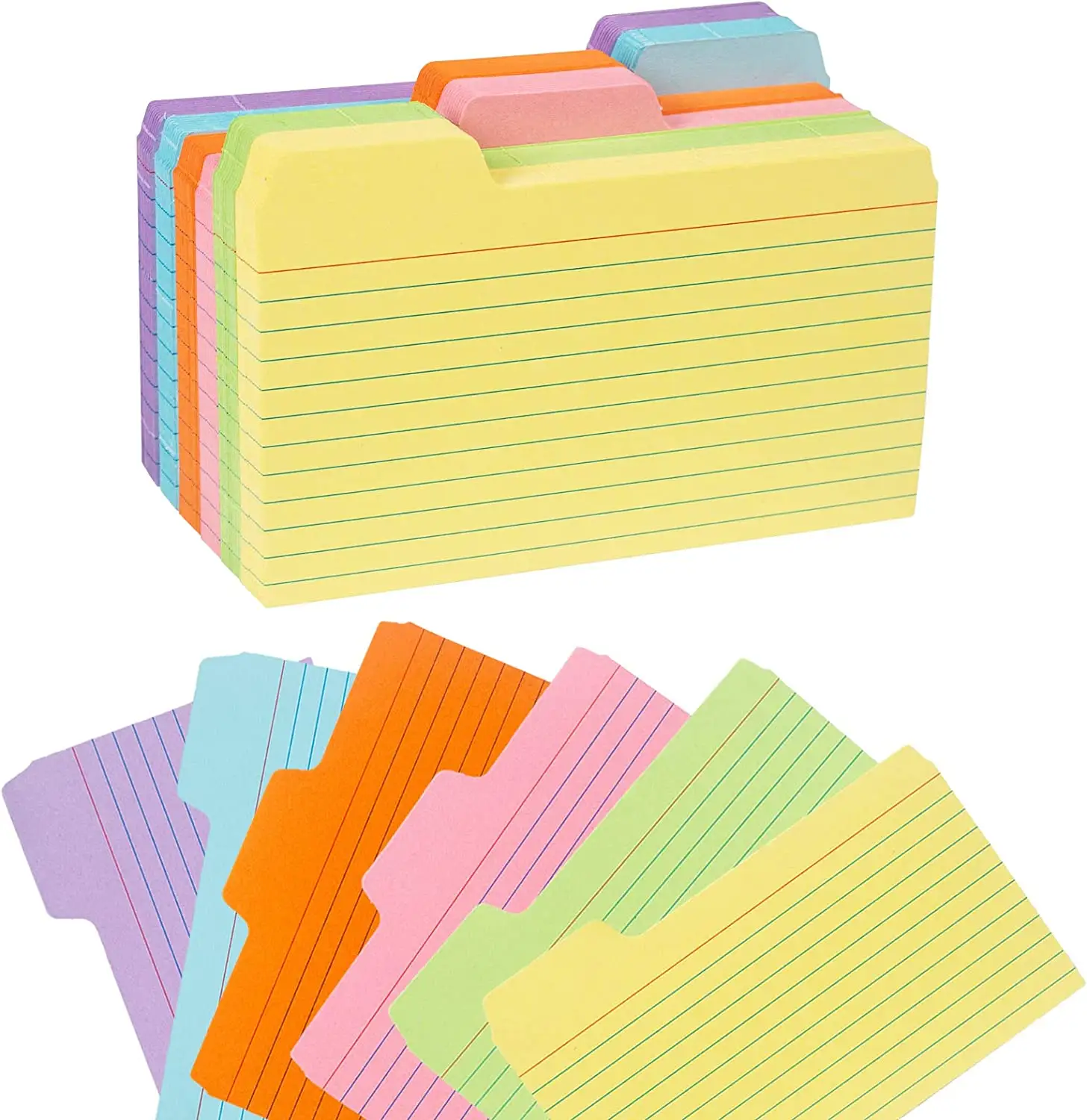 Custom Index Cards Guides inches Index Card Dividers Colorful Note Cards Study and Recipe Guides
