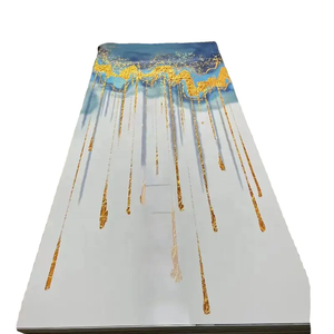 Panneaux muraux en PVC marbré UV 2,8*1220*2440 mm, plaques en PVC marbré synthétique noir - Product Image 5