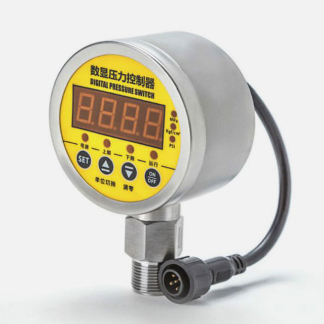 Digital Display Stainless Steel Gas Pump Compressor Controller Pressure Switch High Accuracy 0.5%FS Multi-Voltage Compatibility