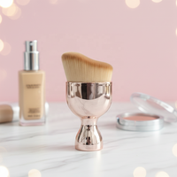 Pinceau de maquillage rapide pour fond de teint, pinceau Kabuki, accepte les marques privées, pinceau pour bronzer, idéal pour les produits liquides, pinceau pour fard à joues