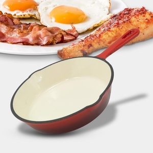 ชุดกระทะเคลือบ 3 ชิ้น คุณภาพระดับเชฟมืออาชีพ ขนาด 6/8/10 นิ้ว ทำจากเหล็กหล่อเคลือบ ไม่ติดกระทะ สำหรับย่างและทอด - Product Image 5