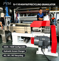 Granulateur de recyclage plastique robuste SJ-110, extrudeuse à vis simple 55 kW pour PP PE PET