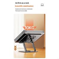 Support de tablette métallique réglable avec base rotative à 360 degrés, support de tablette pliable