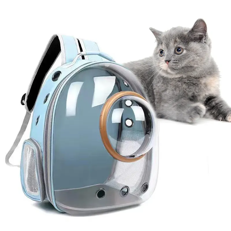 투명 우주 캡슐 통기성 고양이 배낭 여행 캐리어 휴대용 애완 동물 숄더 백 애완 동물 여행 배낭