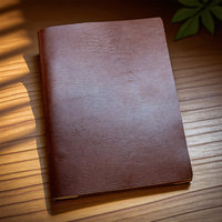 Couverture de menu A5 en cuir véritable personnalisée, couverture de menu vintage pour restaurant, logo personnalisé, reliure à vis souple, classeur de menu