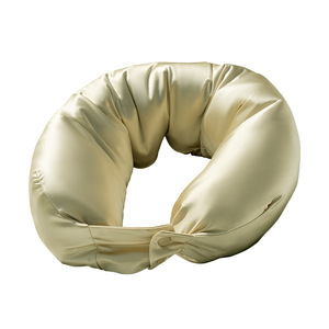 Qinyue Silk <b>Neck</b> <b>Pillow</b> Gold 1.1-2 Jin Portable Cervical <b>Pillow</b> For Office Naps - Product Image 4