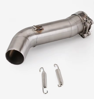 Knalpot Slip On untuk BMW C650 Sport C600 GT 2016-2022 Sistem Pembuangan Motor Modifikasi Stainless Steel 51mm Interface Pipa Penghubung Tengah