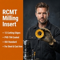 Plaquettes de tournage et de fraisage RPMT1003 revêtues PVD pour tours et fraiseuses CNC - Outils en fonte et en acier personnalisables OEM