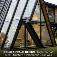 Maison Triangulaire Moderne Personnalisée en Structure Acier Respirante, Design Mobile Extensible, Cuisine, Chambre, Bureau à Domicile