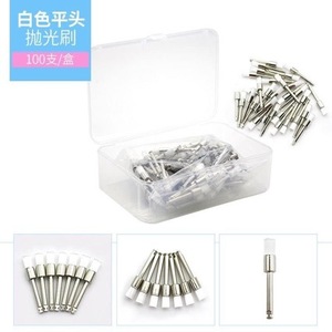 Brosses de polissage dentaire MH, 100 pièces, tête plate pointue en plastique pour le nettoyage des dents, soins bucco-dentaires, utilisation manuelle - Product Image 5