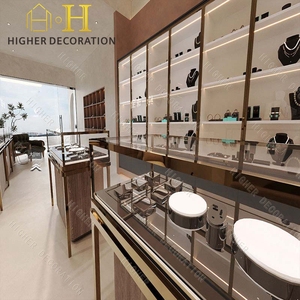 <span class=keywords><strong>Vitrine</strong></span> de présentation de bijoux de style européen, <span class=keywords><strong>vitrine</strong></span> en verre doublée de velours <span class=keywords><strong>pour</strong></span> diamants et pierres précieuses, magasin de détail - Product Image 6