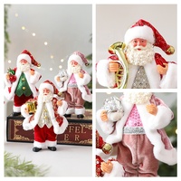Nouvelle Arrivée Poupée en Tissu Père Noël Style Européen et Américain Décoration de Noël pour Fenêtre et Arbre