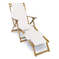 Chaise longue Adirondack moderne pour l'extérieur, pliable, en bois de hêtre et de pin, pour la plage, mobilier d'extérieur