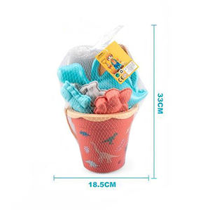 Juego de 8 Juguetes de Playa de Dinosaurios de la Selva, Cubo de Plástico, Pala para Excavar Arena, Herramientas de Juego para Niños, para Juegos al Aire Libre - Product Image 3