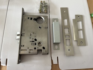 For Listed <strong>Fire</strong> Rated 3 <strong>Keys</strong> Stainless Steel Dormitory Exit Door Lock ANSI Latch Dead Bolt Mortise Lockset - Product Image 4