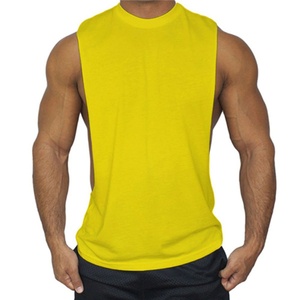 Camiseta sin mangas para hombre, cómoda y transpirable, de poliéster/algodón, para fitness, con estampado en relieve y bordado 3D, personalizable. - Product Image 5