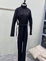 Combinaison de ski d'hiver RTS à manches longues, imperméable, coupe-vent, design patchwork, fermeture éclair, combinaison de skateboard