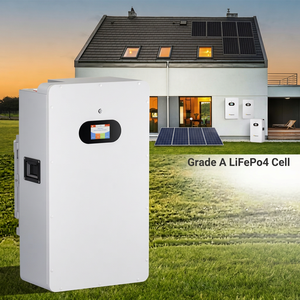 แบตเตอรี่ลิเธียมไอรอนฟอสเฟต (LiFePo4) สำหรับอินเวอร์เตอร์แบบแยกส่วน 8000 รอบการใช้งาน มาตรฐาน EU รองรับระบบ EMS CAN 10-20 กิโลวัตต์ 48/51.2 โวลต์ 100/200/300 แอมป์ชั่วโมง ระบบไฮบริดกริด สำหรับบ้าน ติดตั้งบนผนัง - Product Image 1