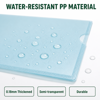 Porte-documents en plastique PP en forme de L A4 avec logo personnalisé, pochette intérieure pour fournitures de bureau et scolaires