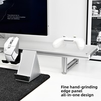Support de moniteur modulaire personnalisable Design Warehouse, en acrylique et alliage d'aluminium, support de bureau en métal