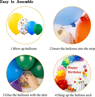 Kit d'arche de guirlande de ballons arc-en-ciel multicolores, best-seller, ballons en latex multicolores, décoration de fête, mariage, anniversaire, baby shower