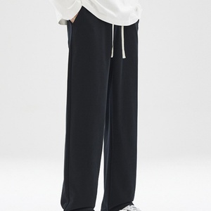 Unisex Casual Heavyweight Cotton Eco-Friendly Breathable <b>Drawstring</b> Closure Mid Waist Sweatpants Sports <b>Trousers</b> Basic Solid - Product Image 5