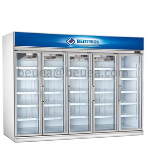 Congélateur vertical commercial 958L pour fruits de mer, refroidissement par air, double porte vitrée, pour bœuf et crème glacée, approvisionnement en gros - Product Image 5