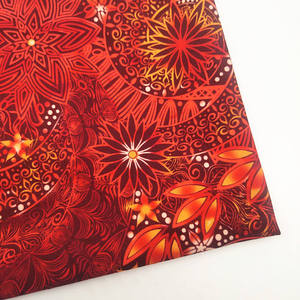 High Quality <strong>Black</strong> Leaf <strong>Pattern</strong> Printed Fabric Fashion Chiffon Beach Pants with Leaf Print Cloth for Lining <strong>and</strong> Garments - Product Image 6