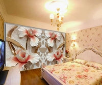 Papier peint personnalisé de toutes tailles Nordic Light Luxury Jewellery Flowers Peel And Stick Mural Tv Sofa Background Wallpaper