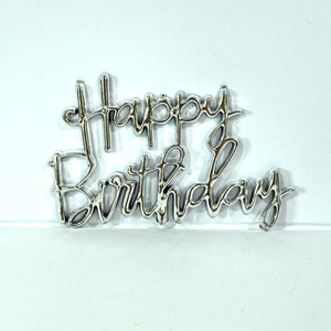 Decorazione per Torta di <span class=keywords><strong>Compleanno</strong></span> in Plastica Placcata Oro 3D con Scritta Cursiva 'Happy Birthday' <span class=keywords><strong>a</strong></span> Prezzo di Fabbrica - Product Image 5